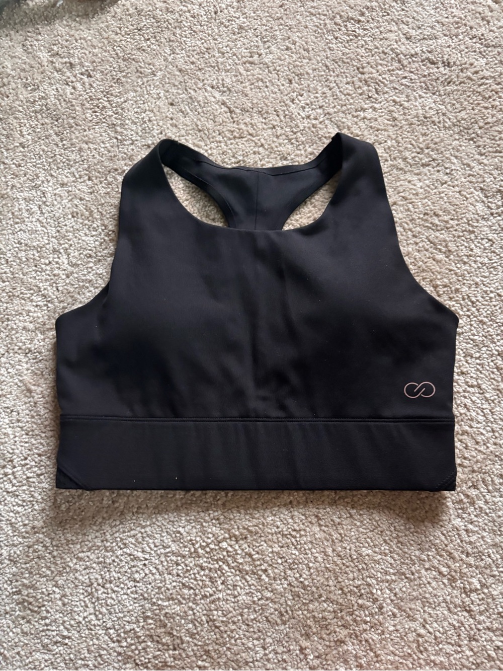 CALIA Stay Powerful Black High Impact Sports Bra Racerback Size M